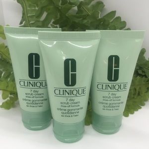 3 x Clinique 7 Day Scrub Rinse-Off Formula Travel Size